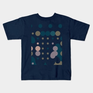 Abstract Geometric Teal & Aqua Circles Kids T-Shirt